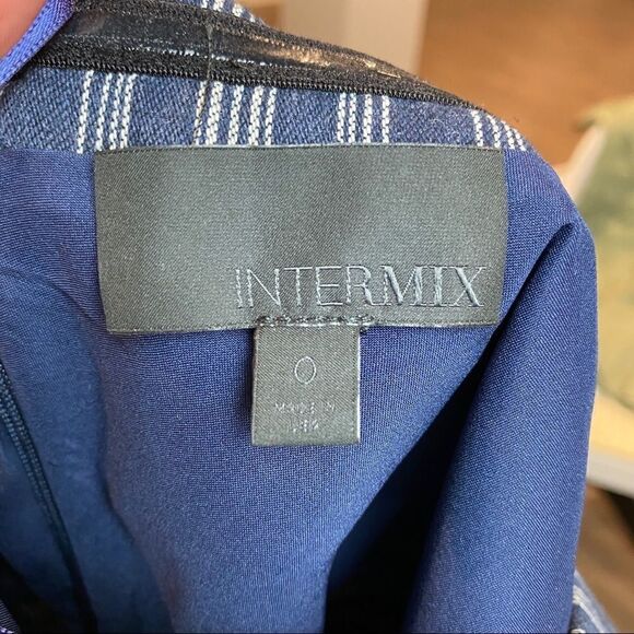 Intermix Navy Striped culotte Jumpsuit size 0 - Picture 3 of 9